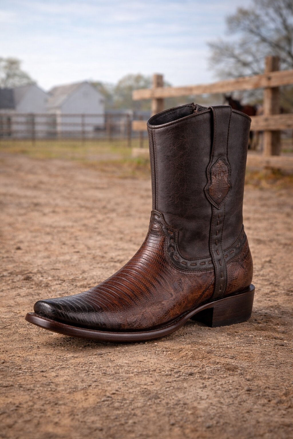 King Exotic Lizard Teju Dubai Toe Boots