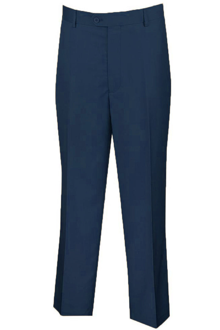 Modern Fit Navy Flat Front Dress Slacks