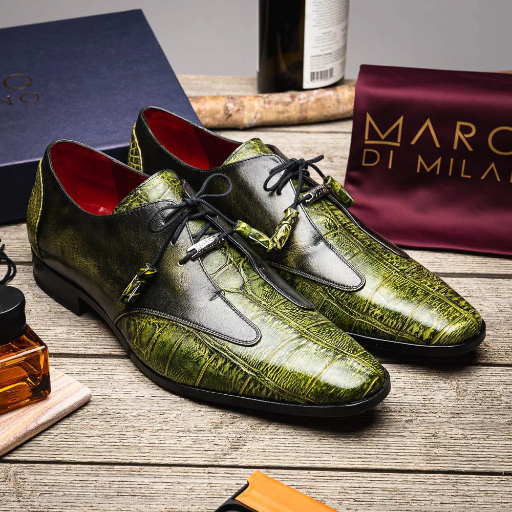 Anzio Alligator & Calfskin Oxfords by Marco Di Milano