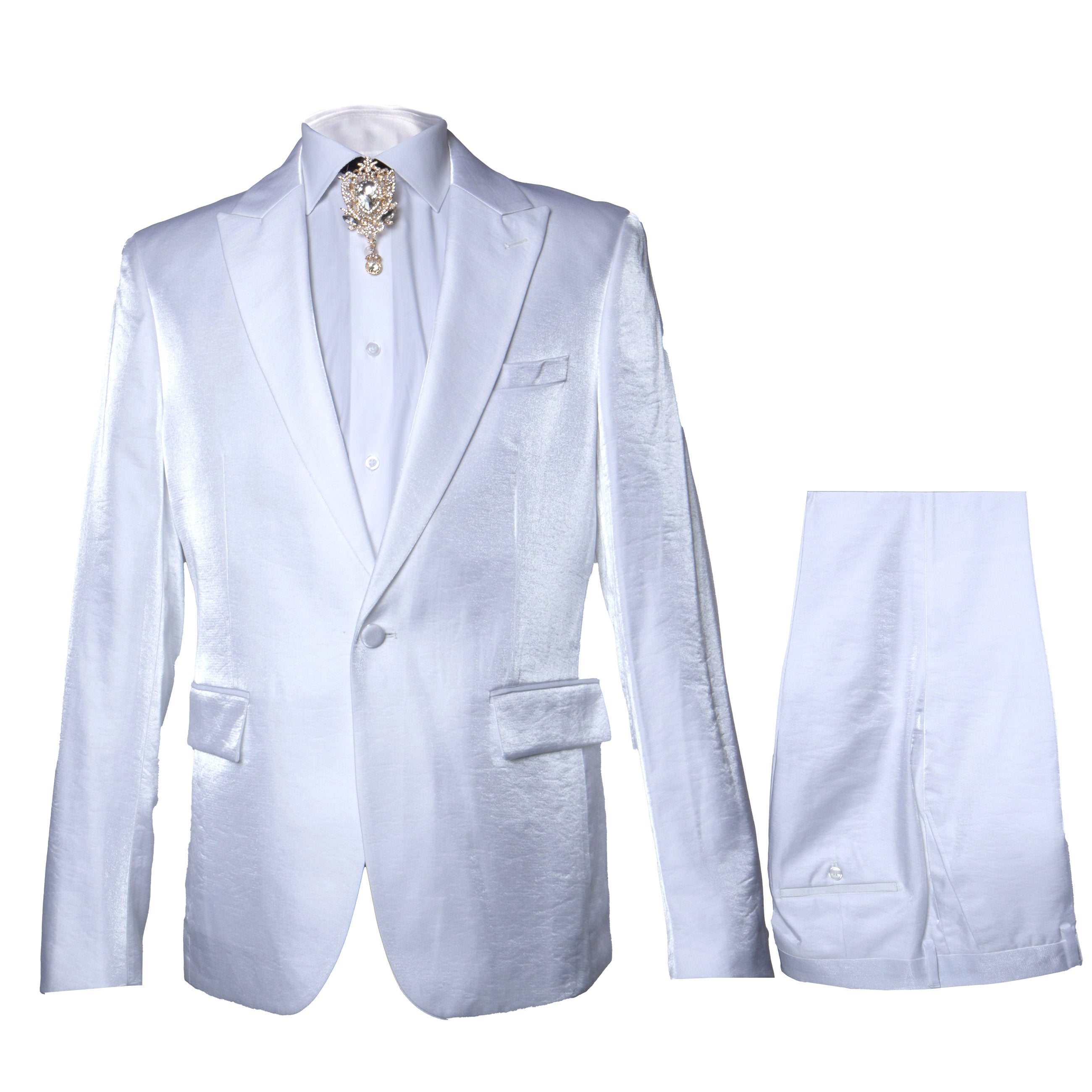Rossi Man White Slim 3-Piece Suit RM1601