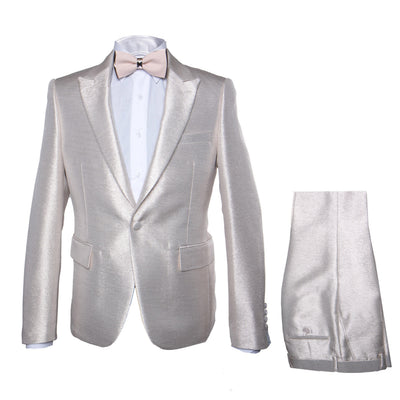 ROSSI MAN LEO RM1642 Off White Santin Suit