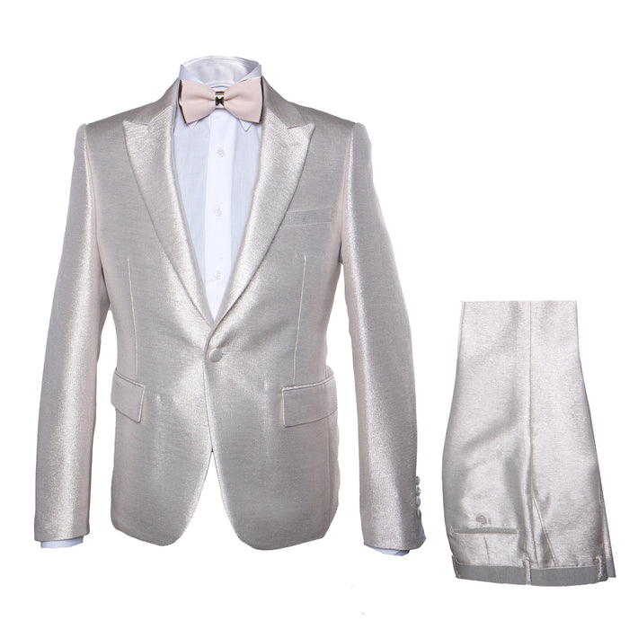 ROSSI MAN LEO RM1642 Off White Santin Suit