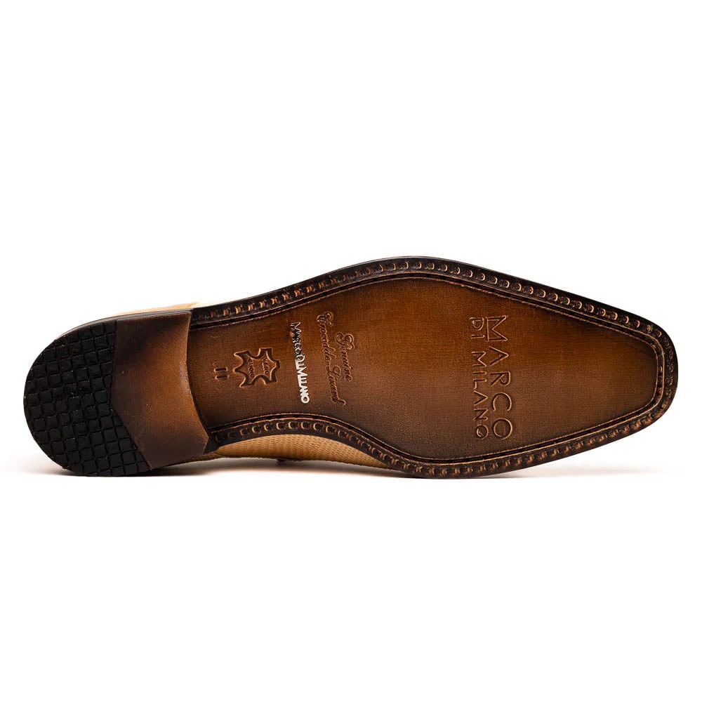 Marco Di Milano Beige Orix Lizard & Caiman Oxfords