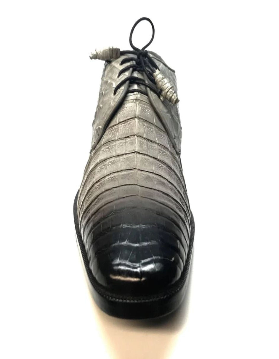 Los Altos Crocodile All-Over Lace Up Shoes