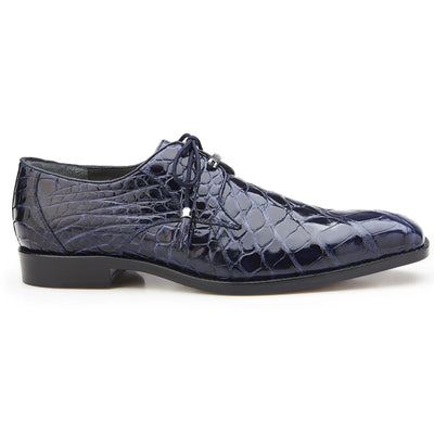 Belvedere Lago Alligator Dress Shoe - Navy