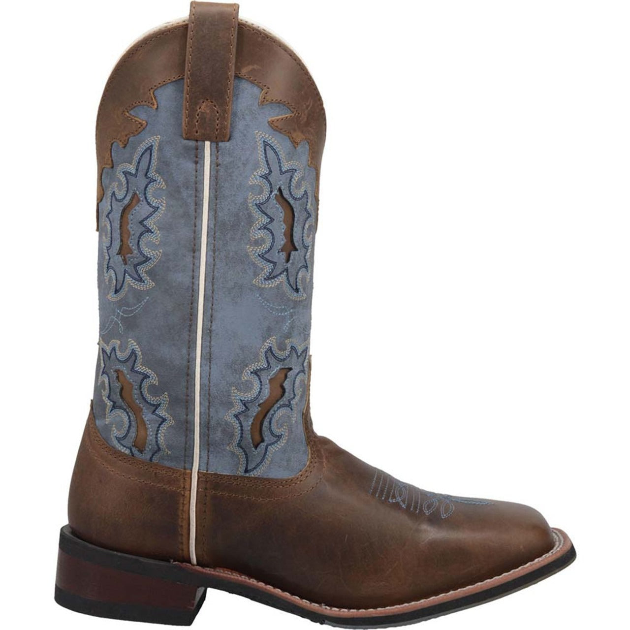 Laredo Isla Tan & Blue Leather Western Boots