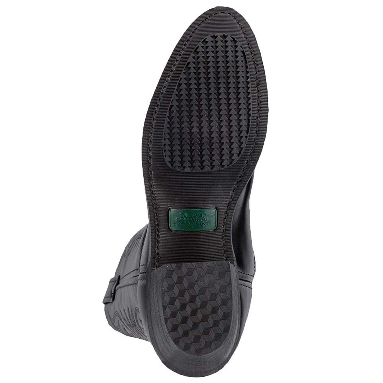 Laredo Paris Black Leather R-Toe Boots for Men