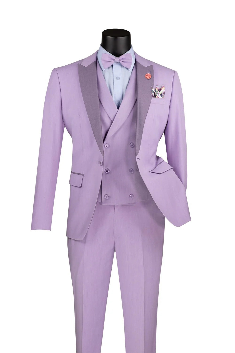 Lavender 1-Button Peak Tuxedo