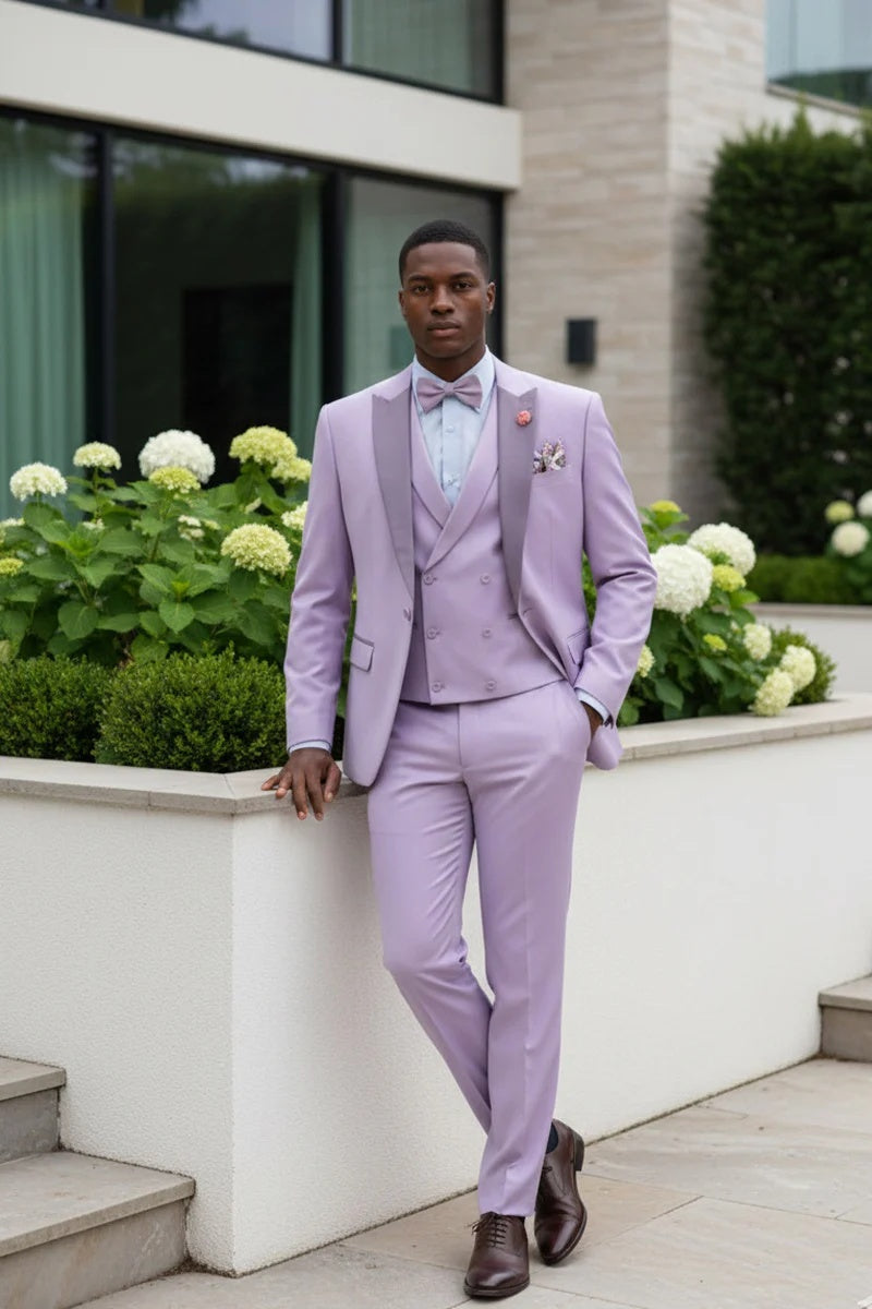 Lavender 1-Button Peak Tuxedo