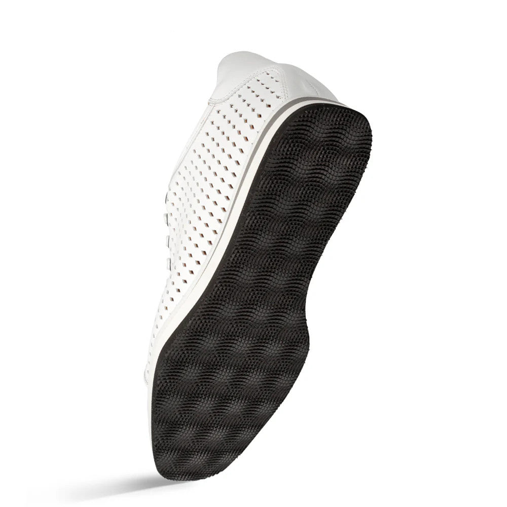 Luce Sneaker Leather White by Mezlan, Made in Spain