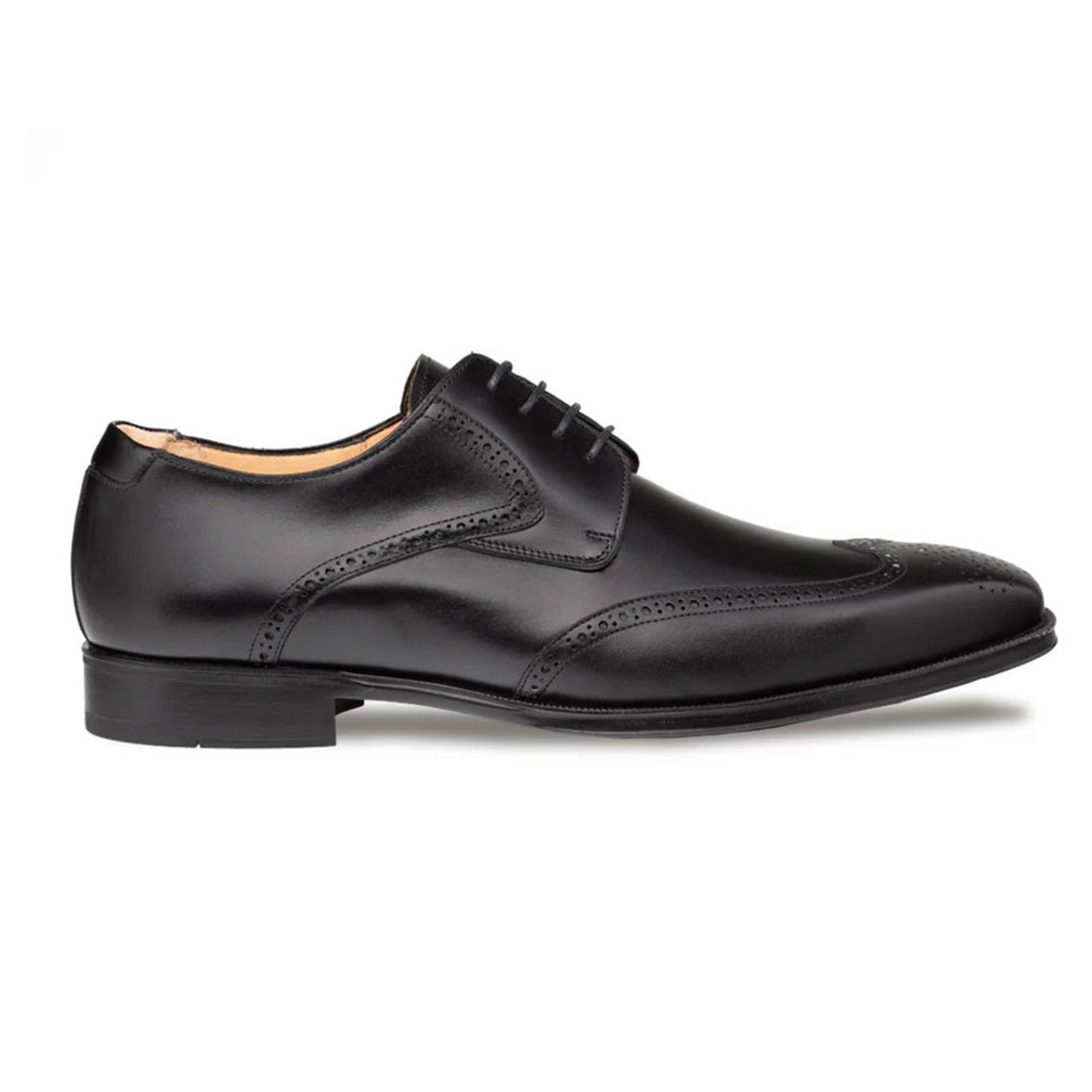Mezlan Tasso Calfskin Black Derby Oxfords