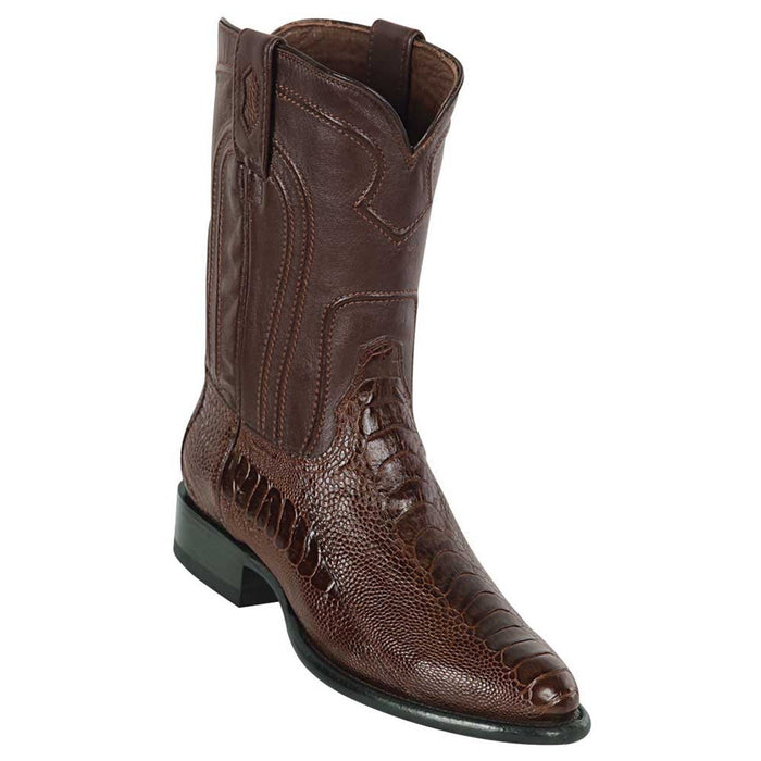 Ostrich Leg Roper Toe Boots by Los Altos