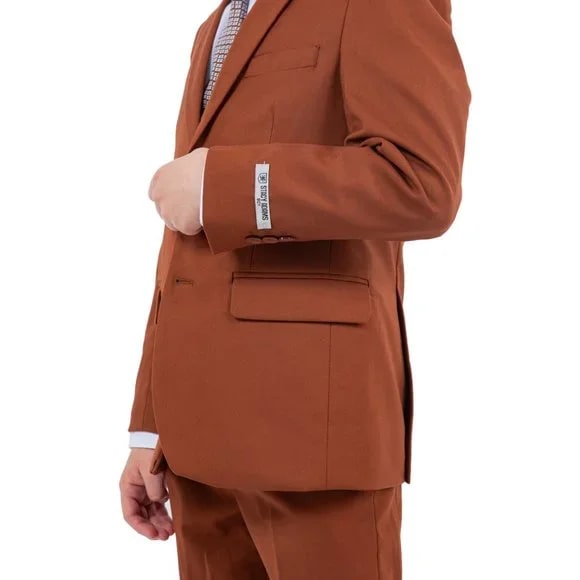 Stacy Adams 5pc Slim-Fit Boys Suit Light Brown