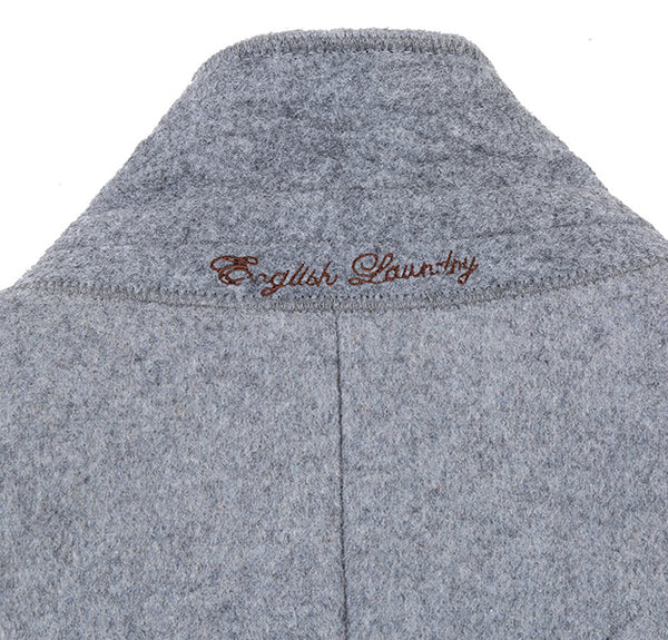 Slim Fit Light Gray Wool Overcoat