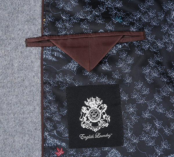 Slim Fit Light Gray Wool Overcoat