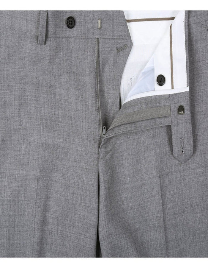 Light Grey Classic Fit Two Button Suit