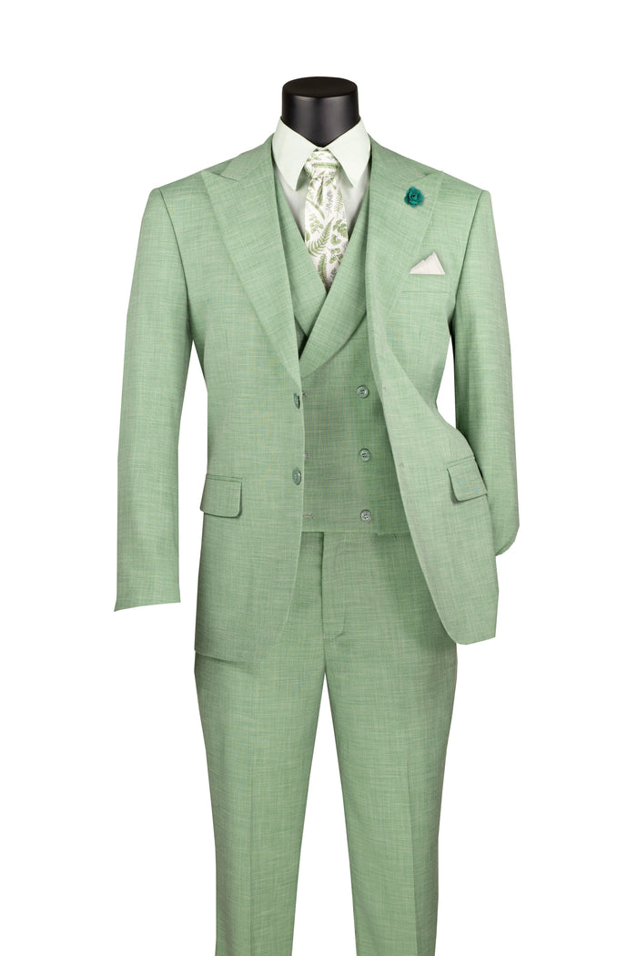 Modern Fit 3-Piece Suit with Lapel Vest