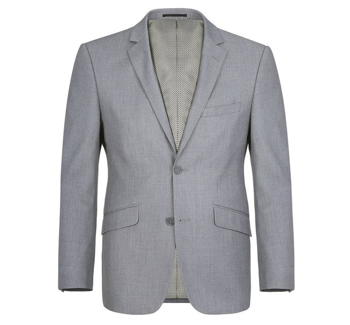 Light Grey Slim Fit Two Button Wedding Suit