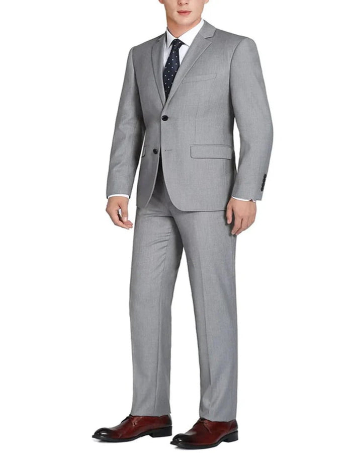Light Grey Classic Fit Two Button Suit