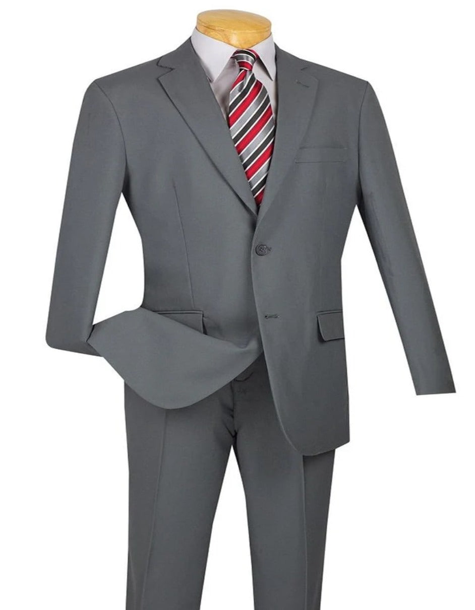 Light Grey Modern Fit Two Button Suit