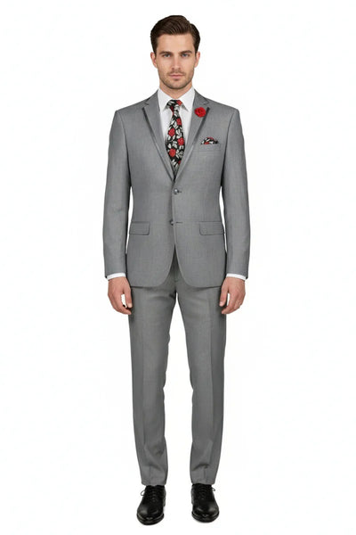Light Grey Vinci 2-Button Notch Tuxedo
