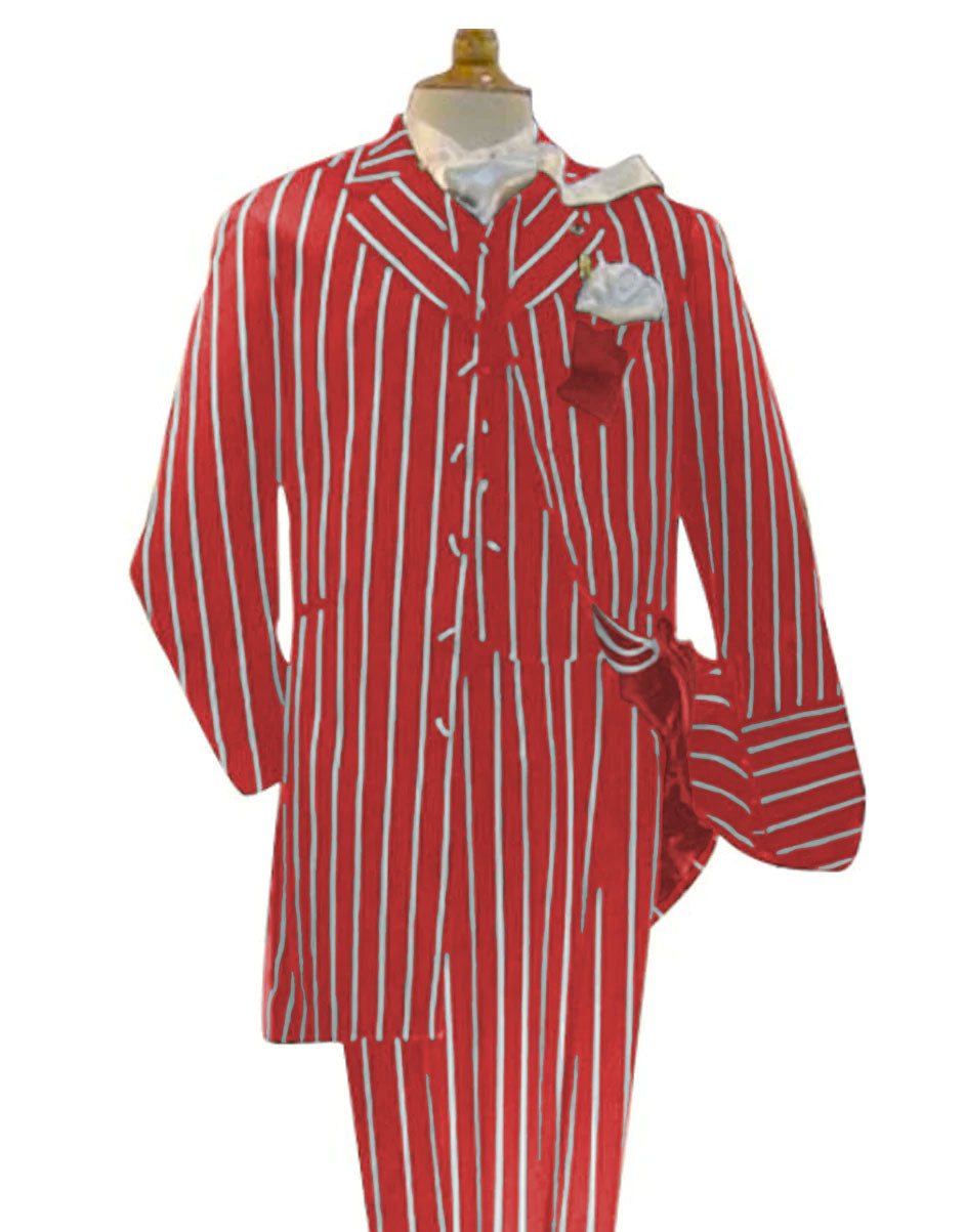 1920s Light Red & White Pinstripe Mens Suit
