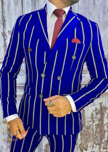 1920s Burgundy Pinstripe Gangster Suit