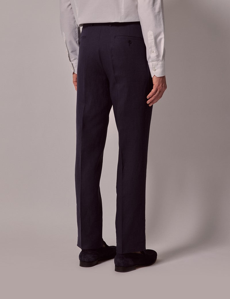 Navy Linen Suit for Beach Weddings