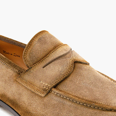 Caro Suede Penny Loafer by Mezlan