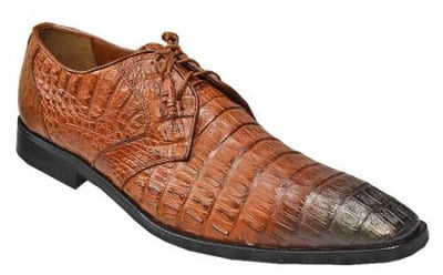 Brown Dress Shoe Los Altos Cognac / Brown Genuine Crocodile ~ World Best Alligator ~ Gator Skin / Lizard Shoes