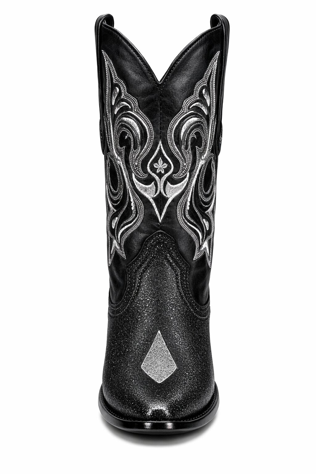 Los Altos Boots Black Genuine Stingray Mantarraya Skin Single Stone Western Cowboy Botas De Mantarraya - Mantarraya Boots (EE)