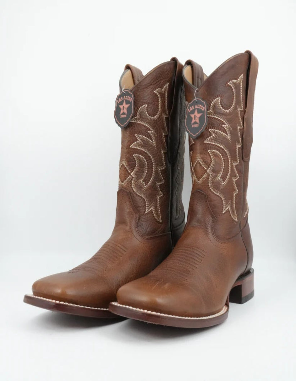 Los Altos Rage Walnut Square Toe Leather Boot