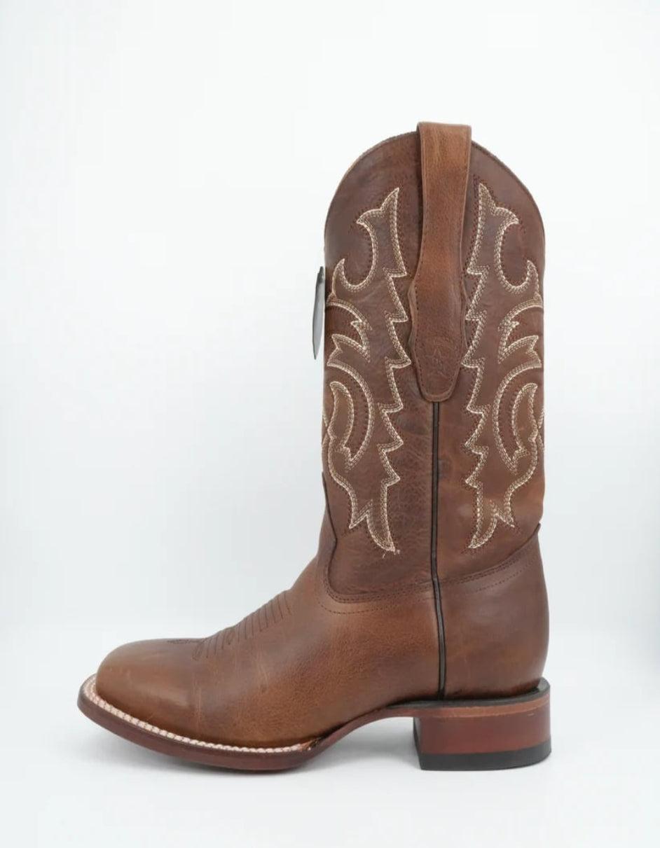 Los Altos Rage Walnut Square Toe Leather Boot