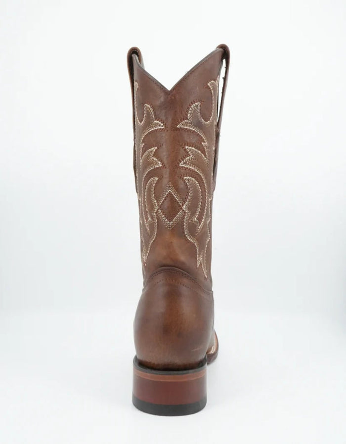 Los Altos Rage Walnut Square Toe Leather Boot