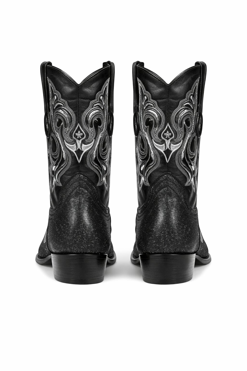 Los Altos Boots Black Genuine Stingray Mantarraya Skin Single Stone Western Cowboy Botas De Mantarraya - Mantarraya Boots (EE)