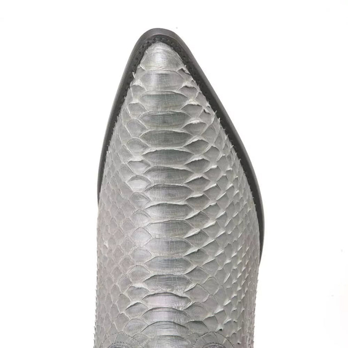 Los Altos Grey Python J Toe Western Boots
