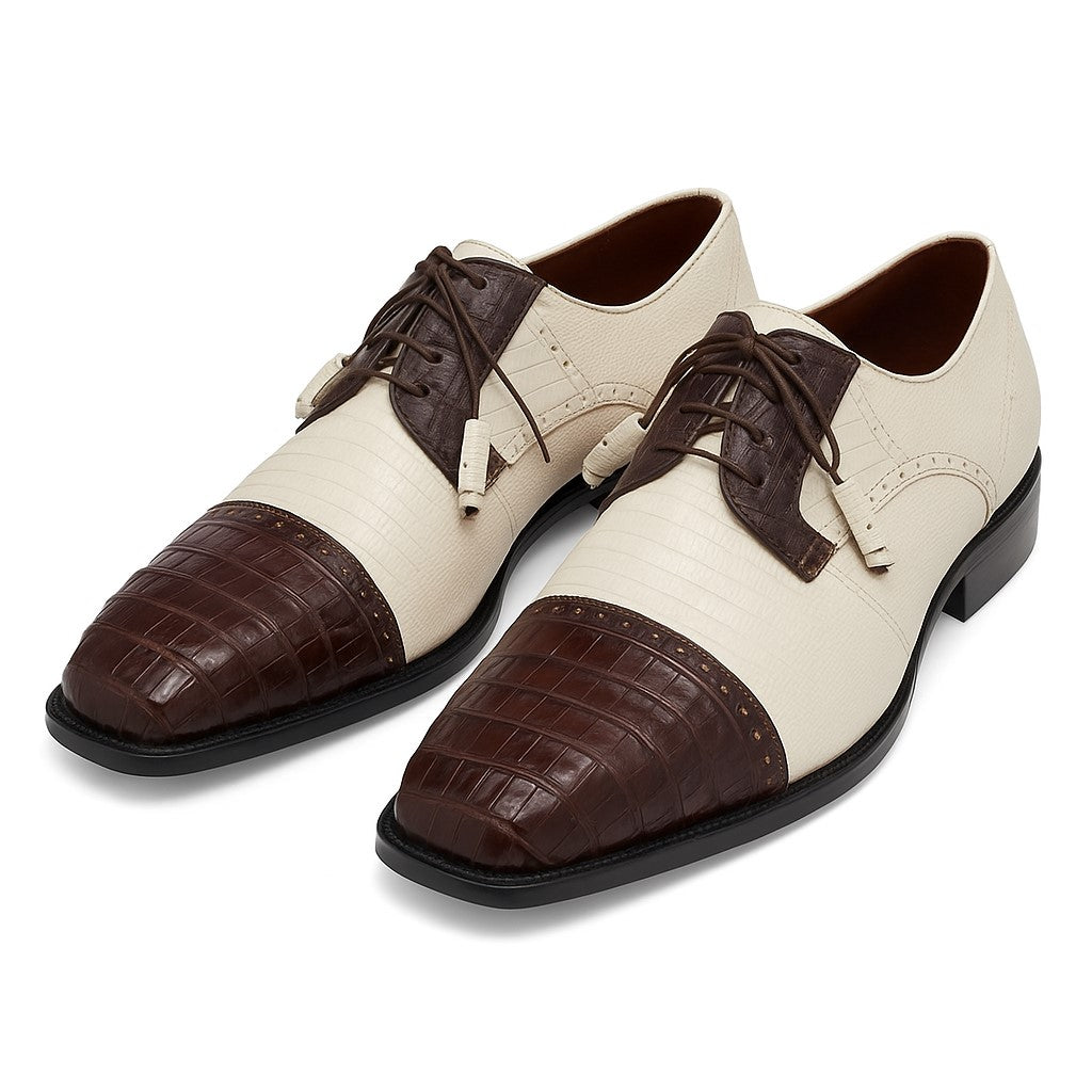 Los Altos Crocodile Cap Toe Shoes