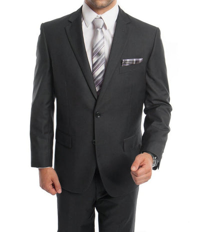 Bacchus Collection Modern Fit Two-Piece Suit, Dark Gray