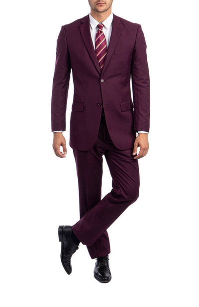 Burgundy Modern Fit 2-Piece Suit by Bacchus Collection