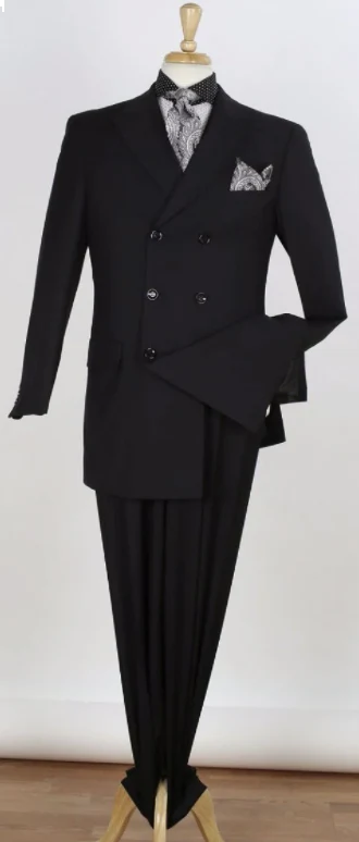 Apollo King Men's 3pc 100% Wool Outlet Double Breasted Suit Fashion Design