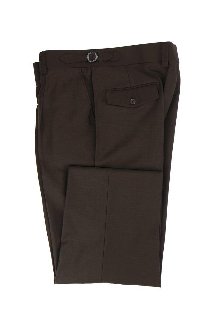 Tiglio Luxe Marbella Brown Wool Dress Pants