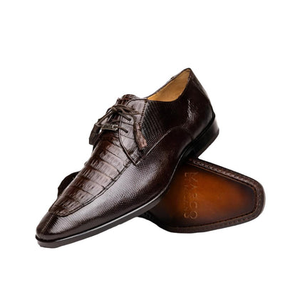 Marco Di Milano Merida Brown Lizard & Caiman Oxfords