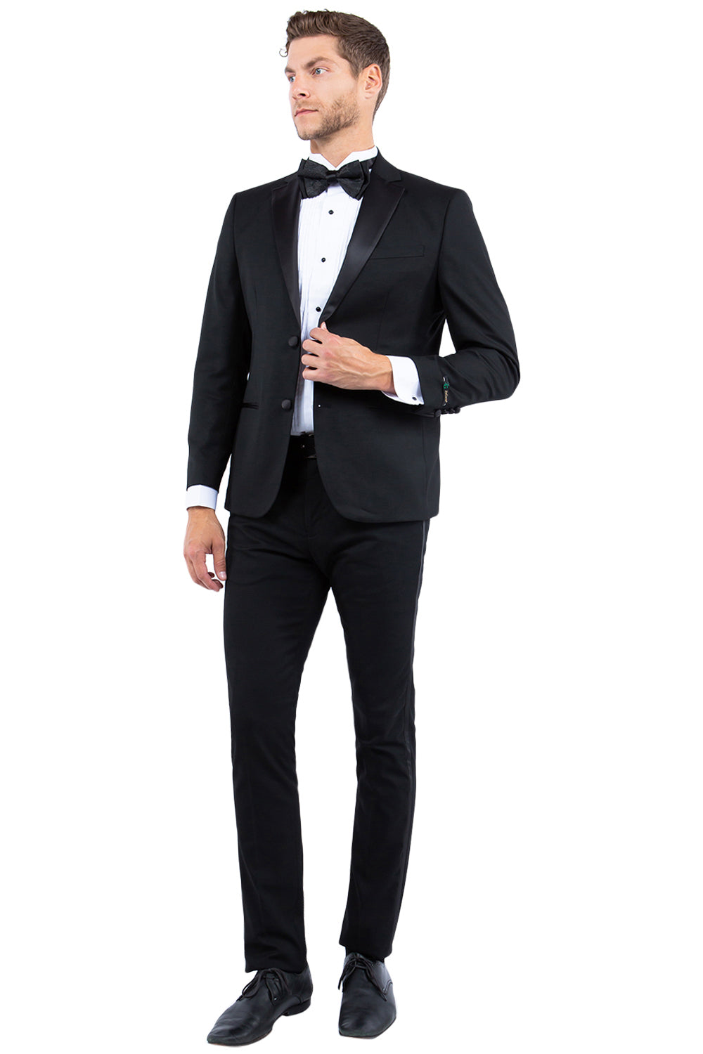 Mens Black Notch Lapel Tuxedo Jacket