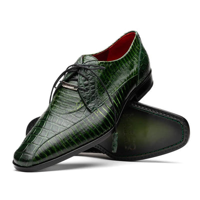 Marco Di Milano Green Alligator & Cobra Derby Oxfords