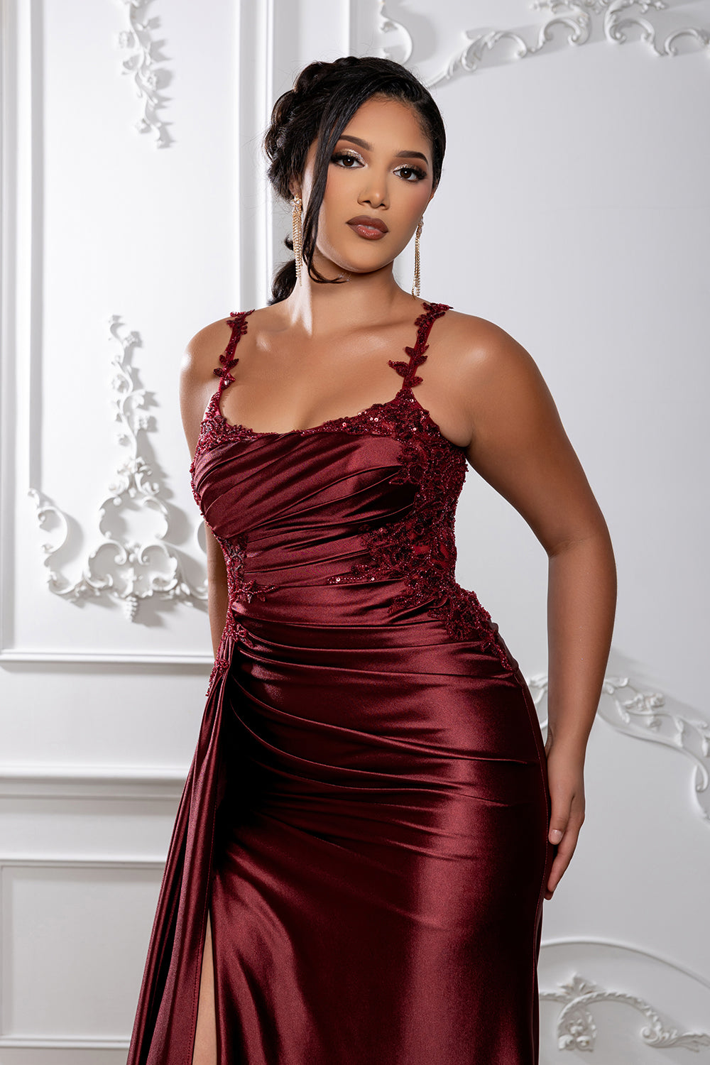 Prom Dress Square Neck Sleeveless Gala Gown By May Queen MQ2145