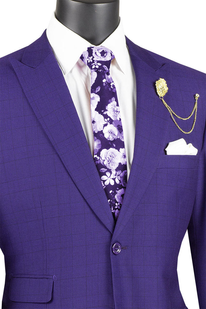 Modern Windowpane Suit 2 Piece by Vinci