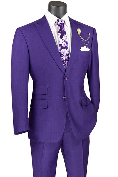 Modern Windowpane Suit 2 Piece by Vinci