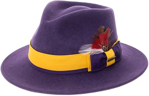 Grayson Fedora Crushable Australian Wool Purple Hat