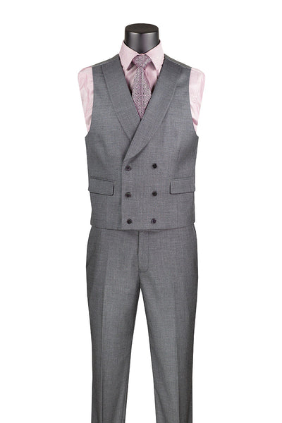 Charcoal Modern Fit 3 Piece Suit with Vest