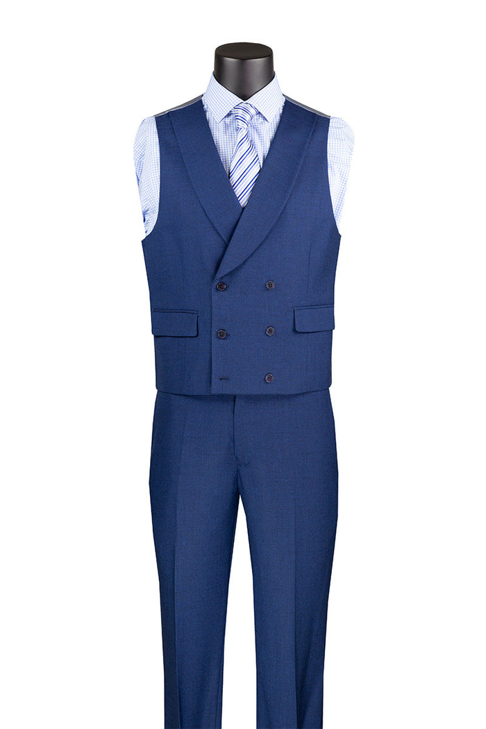 Navy Modern 3 Piece Suit with Adjustable Pants